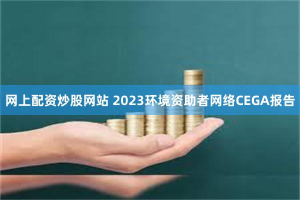 网上配资炒股网站 2023环境资助者网络CEGA报告